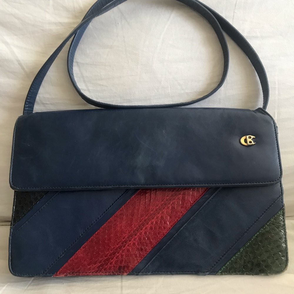 Vintage purse with snakeskin detail
